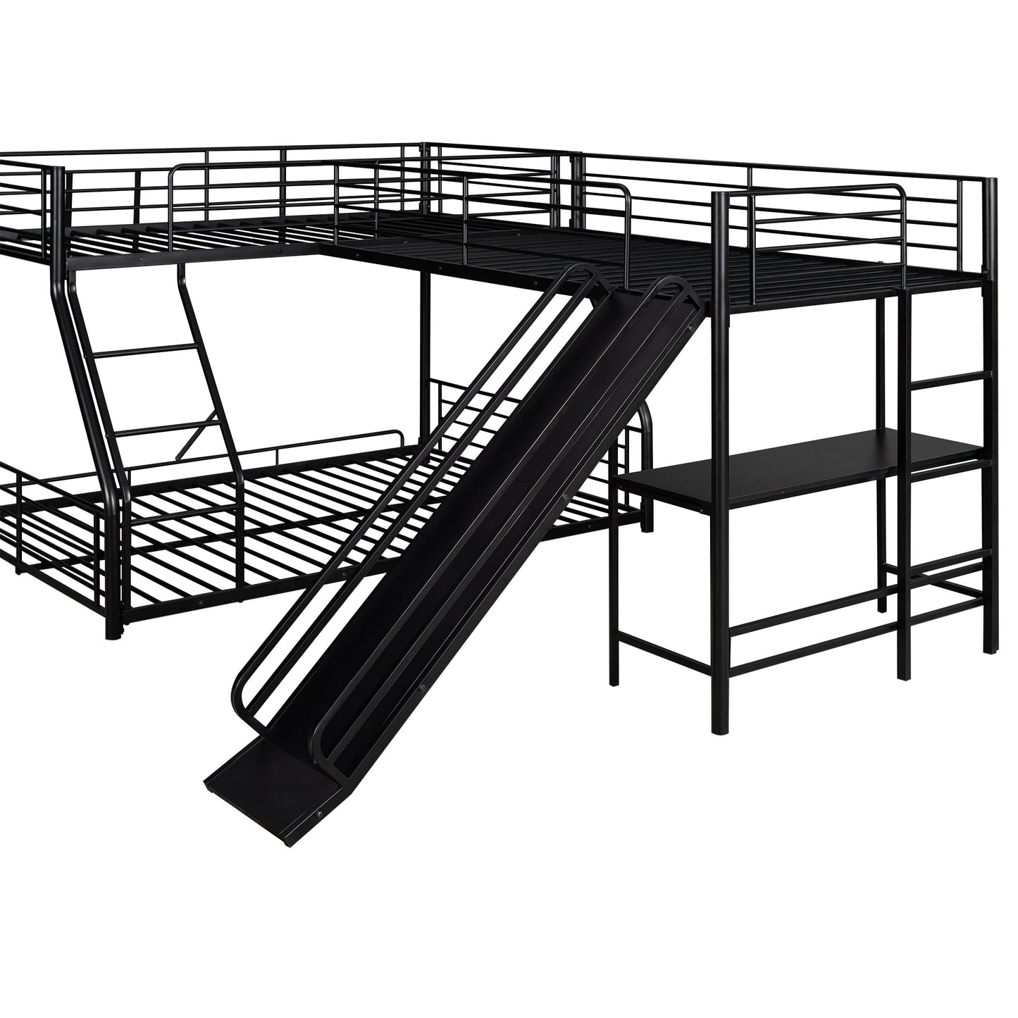 L-Shaped Twin over Full Bunk Bed