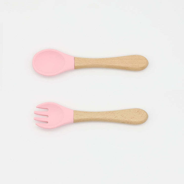 Silicone Wooden Handle Cutlery