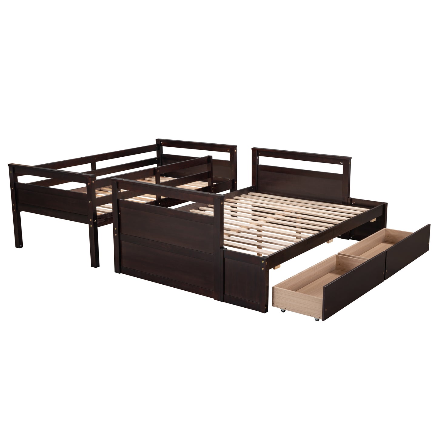 Twin over Full Bunk Bed w/Storage