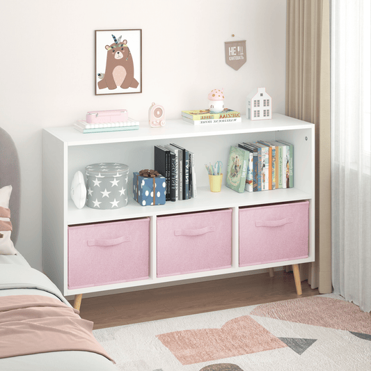 bookcase w/ Collapsible Fabric Drawers