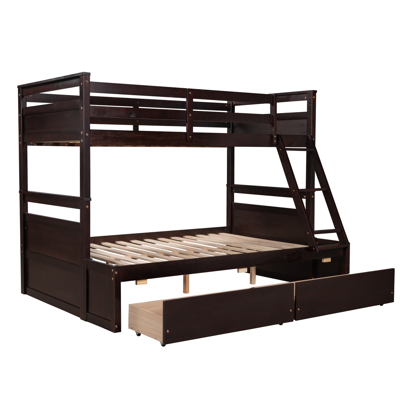 Twin over Full Bunk Bed w/Storage