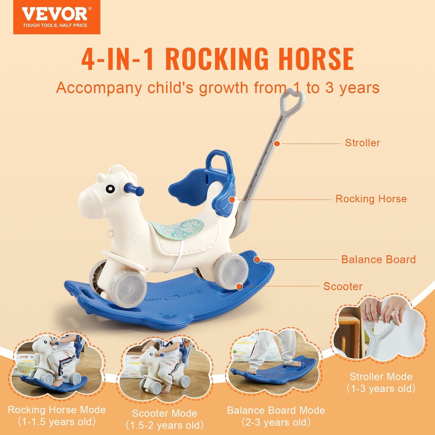 4 in 1 Rocking Horse