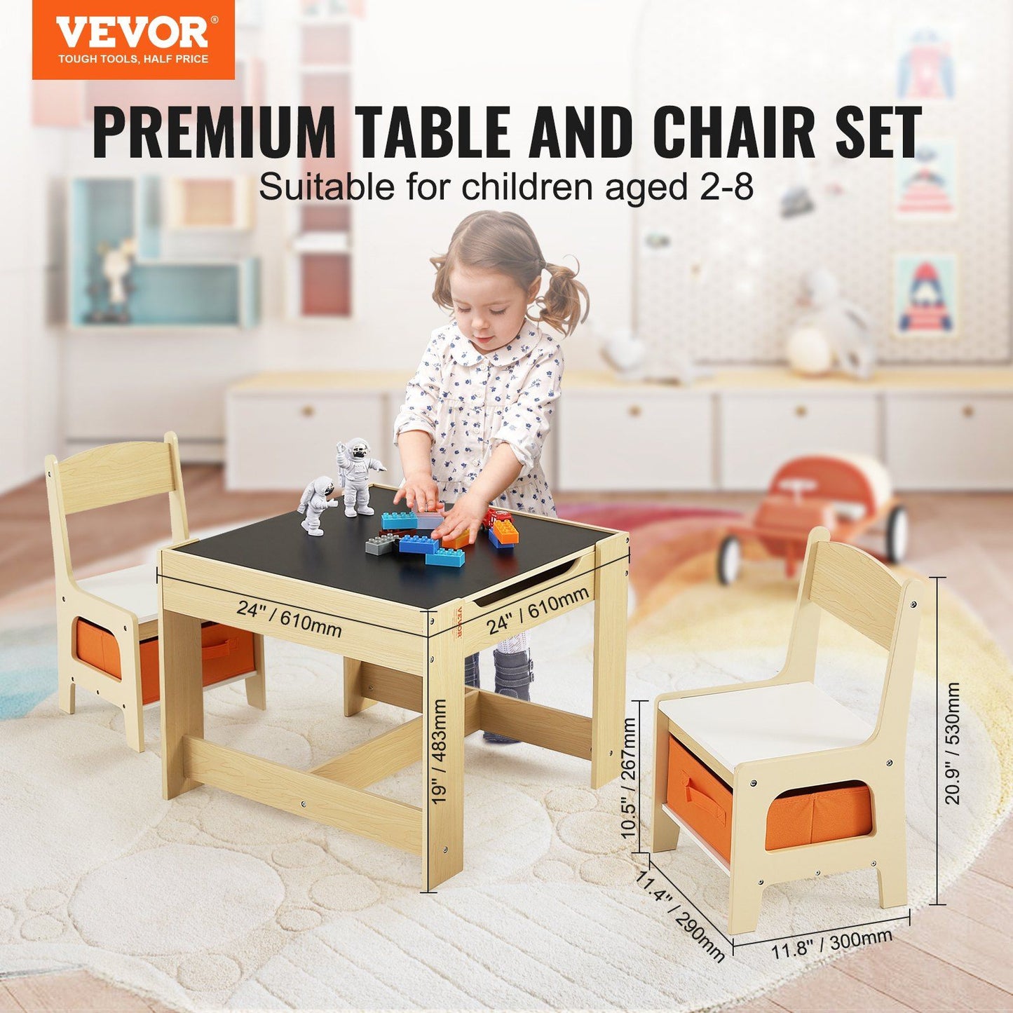 Wooden Table and Chair Set