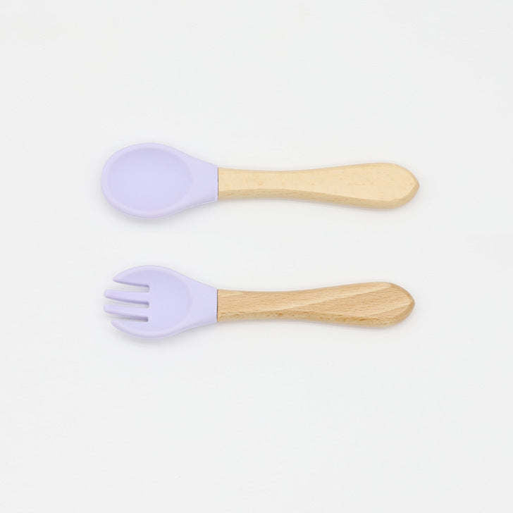 Silicone Wooden Handle Cutlery