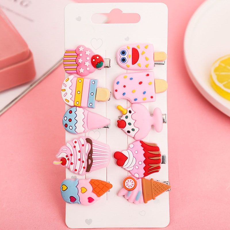 10Pcs Cartoon Hairclips