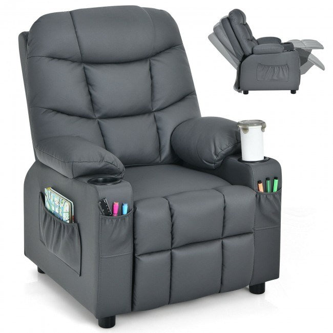 Kids Recliner w/ Cup Holders and Side Pockets