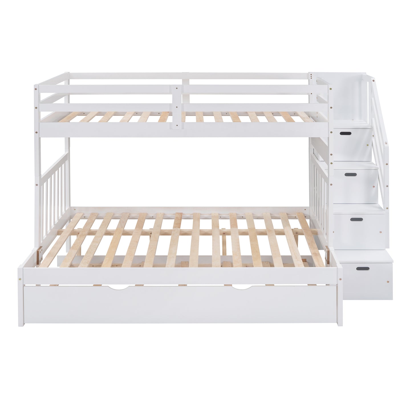 Twin over Twin/Full Bunk Bed w/Twin Size Trundle