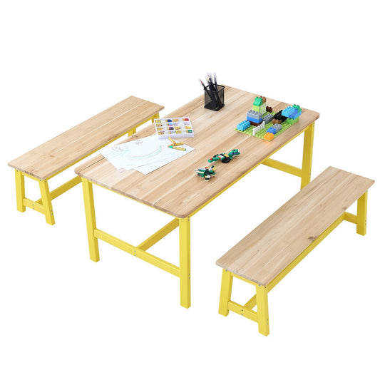 Wooden Table and Bench Set