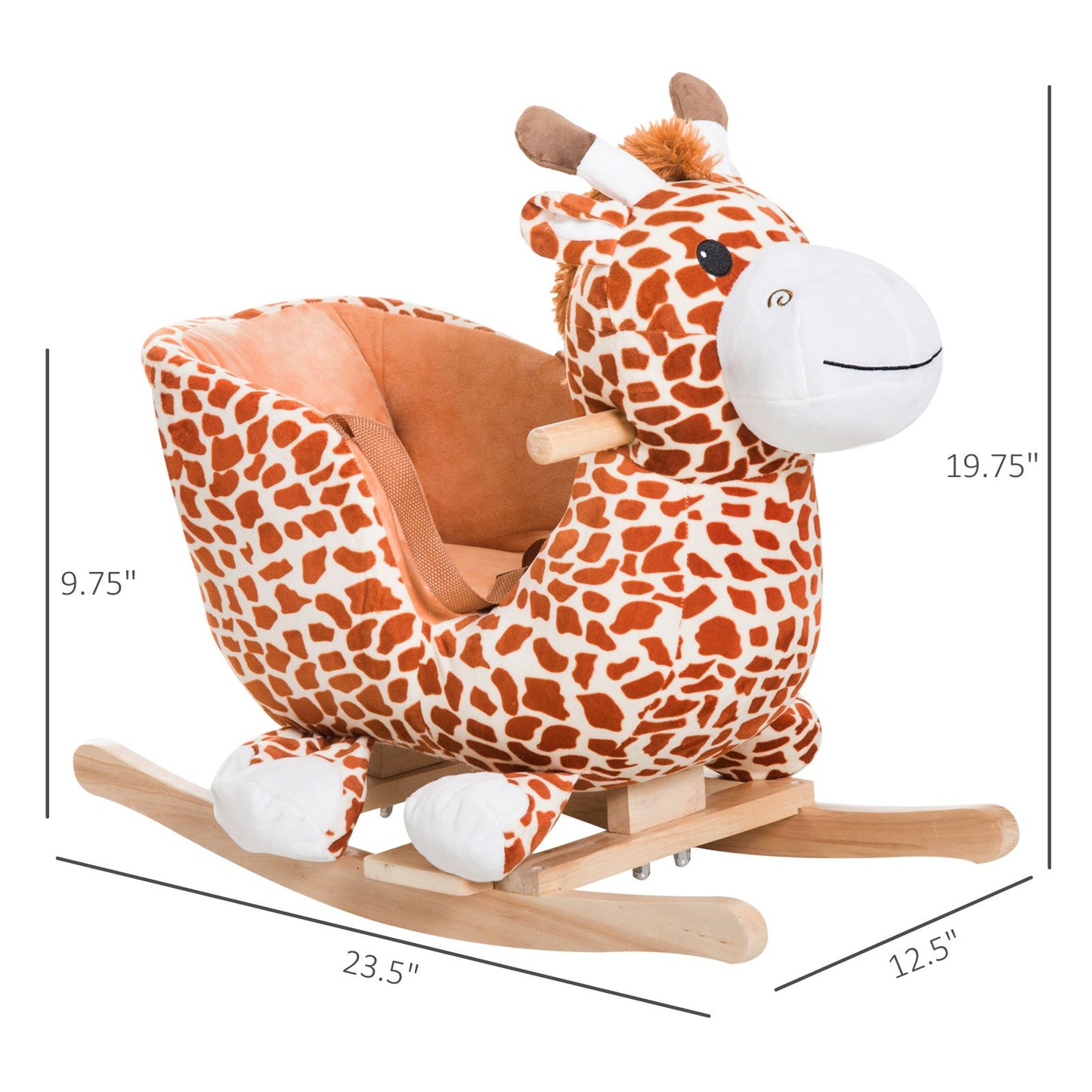 Plush Rocking Horse Giraffe