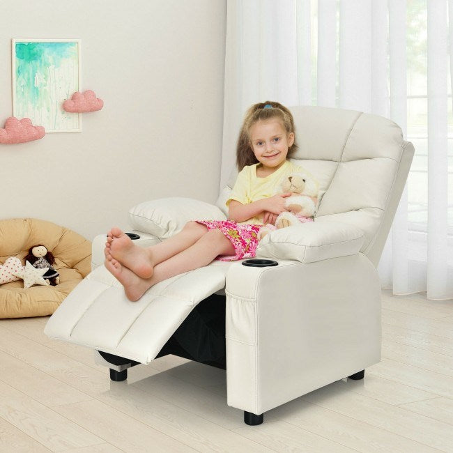 Kids Recliner w/ Cup Holders and Side Pockets