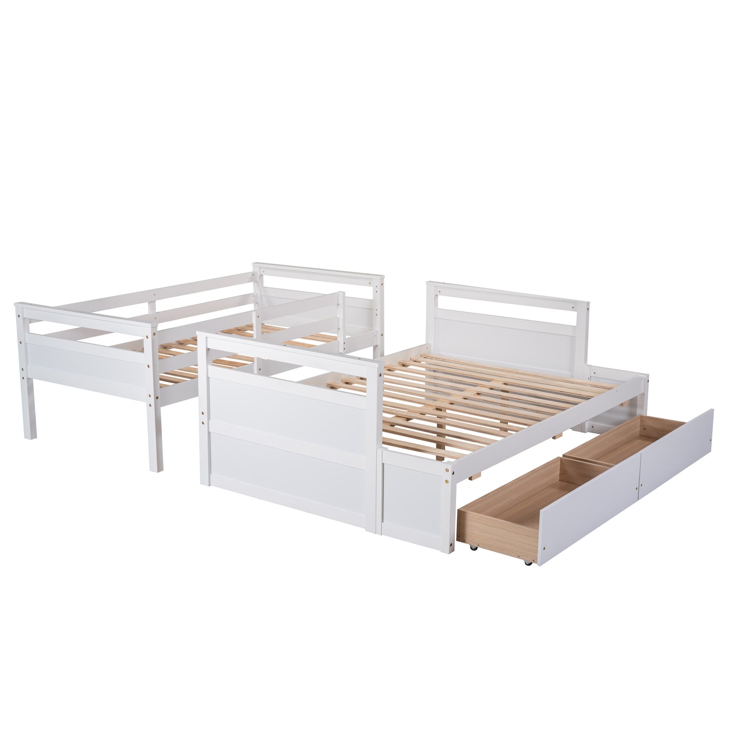 Twin over Full Bunk Bed w/Storage