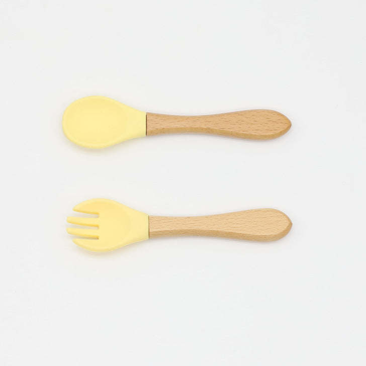 Silicone Wooden Handle Cutlery