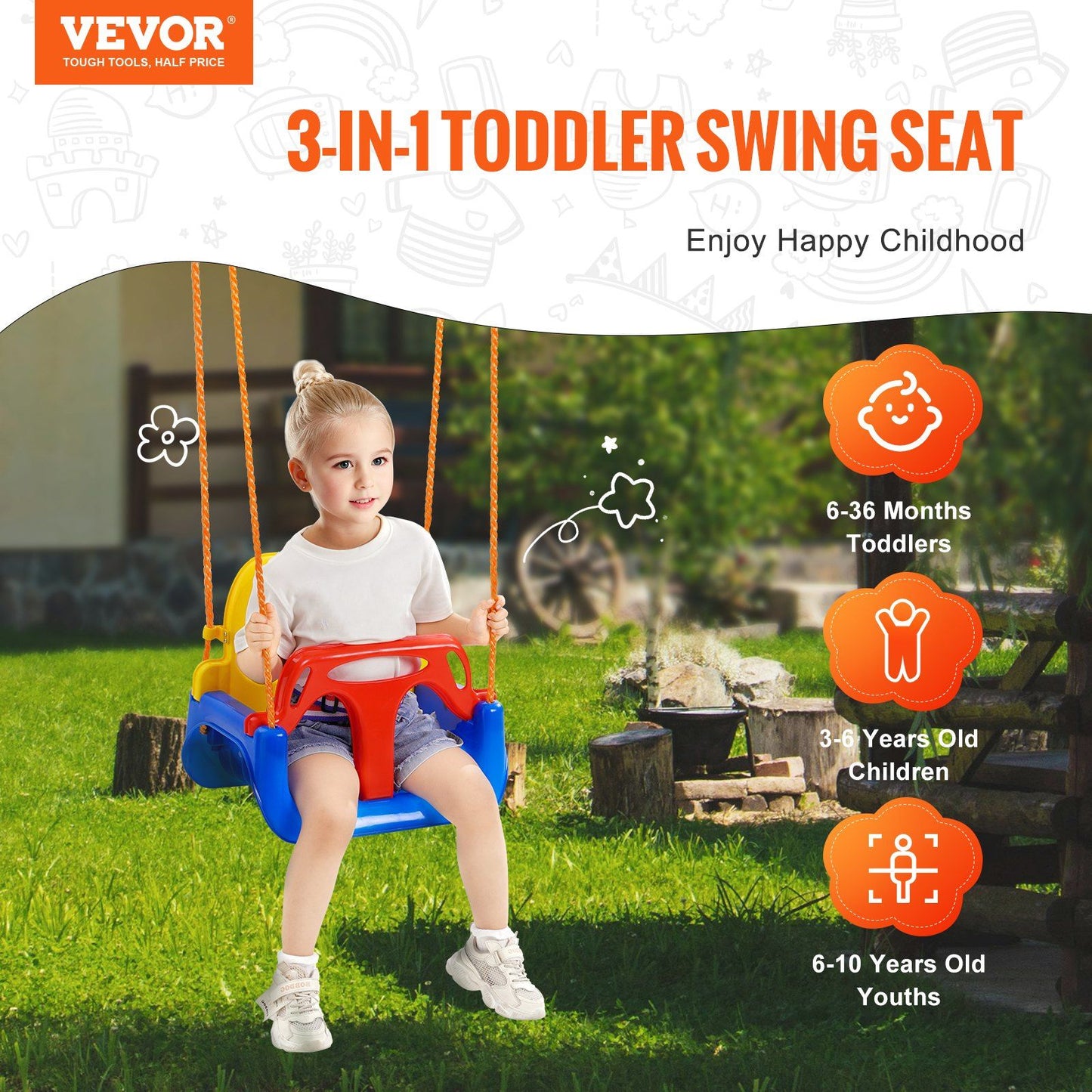 3-in-1 Toddler Swing Seat