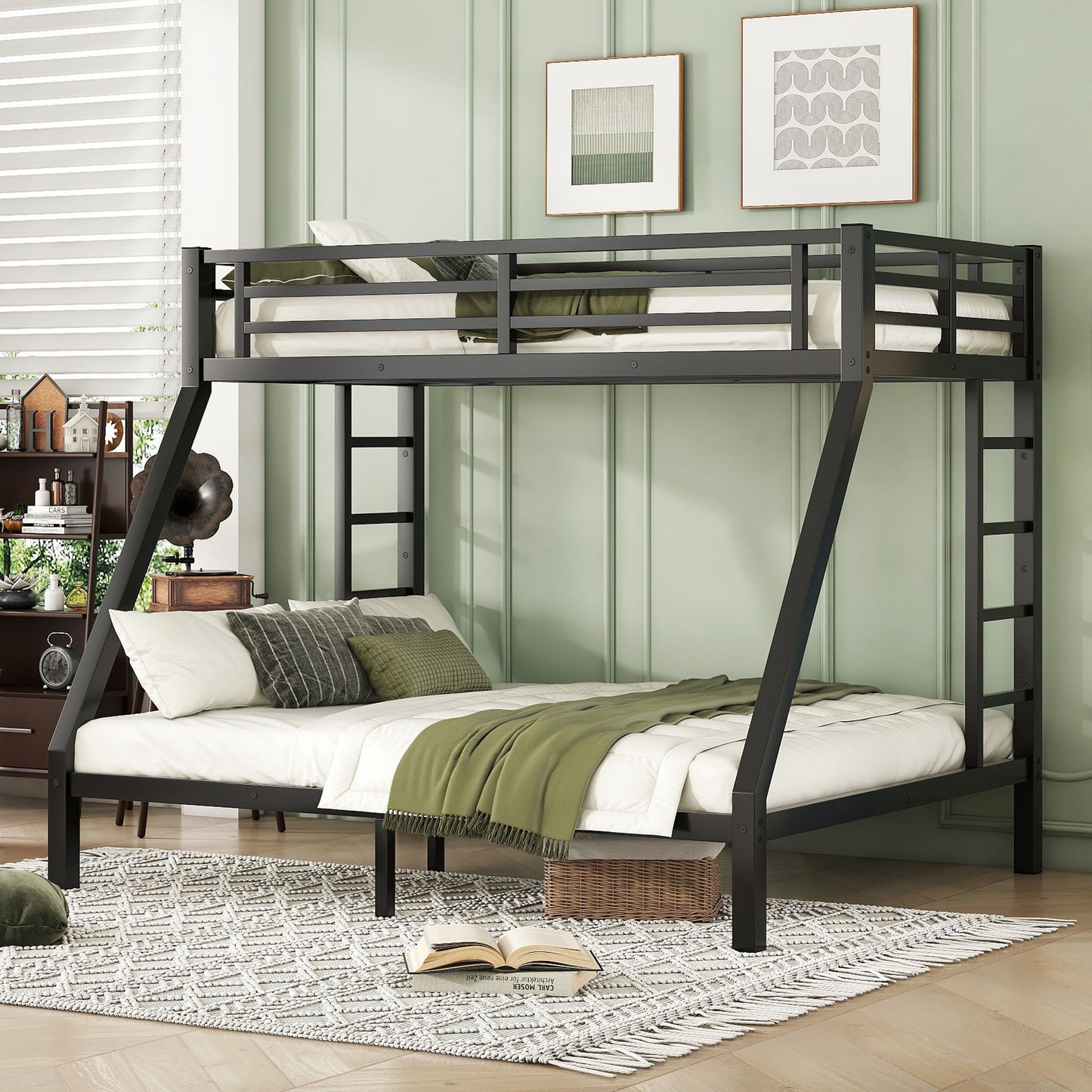 Metal Twin XL over Queen Bunk Bed