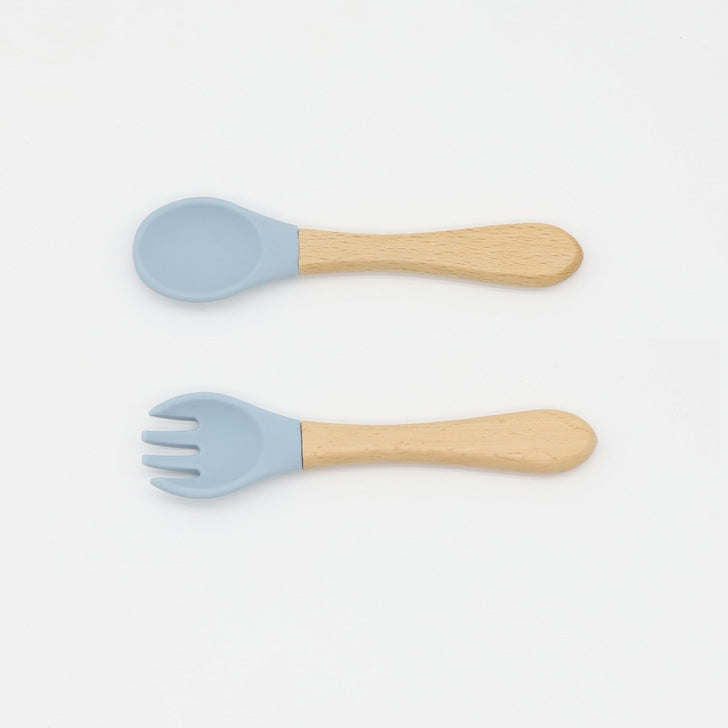 Silicone Wooden Handle Cutlery