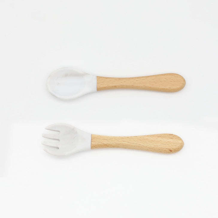 Silicone Wooden Handle Cutlery