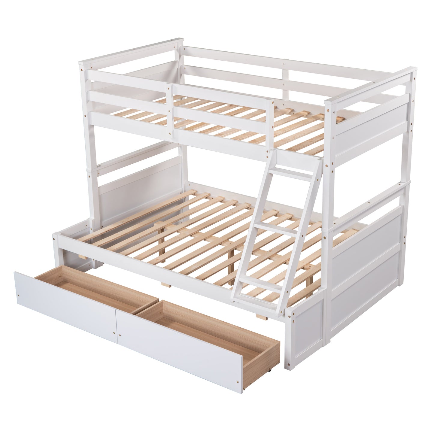 Twin over Full Bunk Bed w/Storage