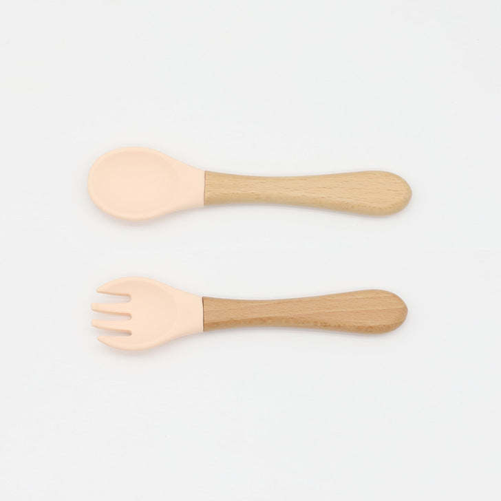 Silicone Wooden Handle Cutlery