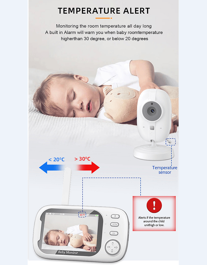 3.5 inch LCD MicroSD Video Baby Monitor