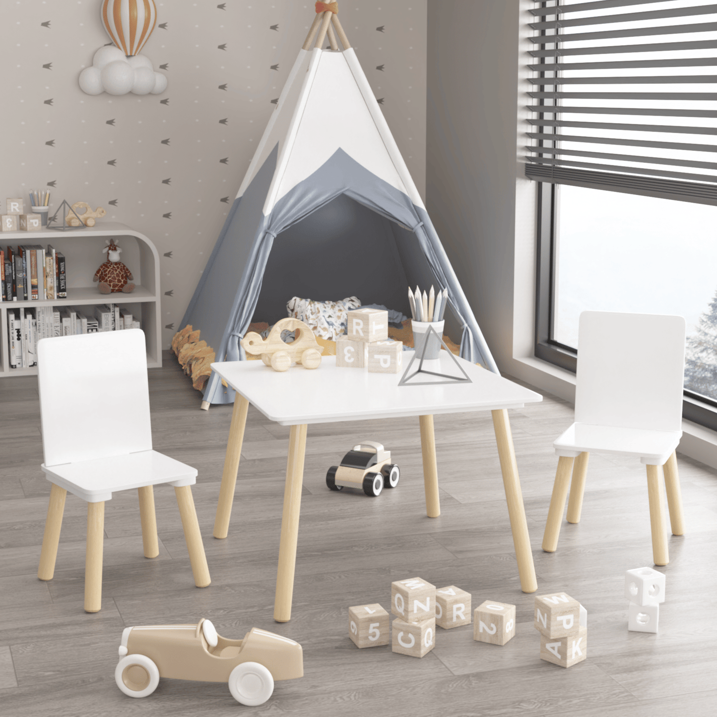 3 Piece Toddler Table and Chair Set