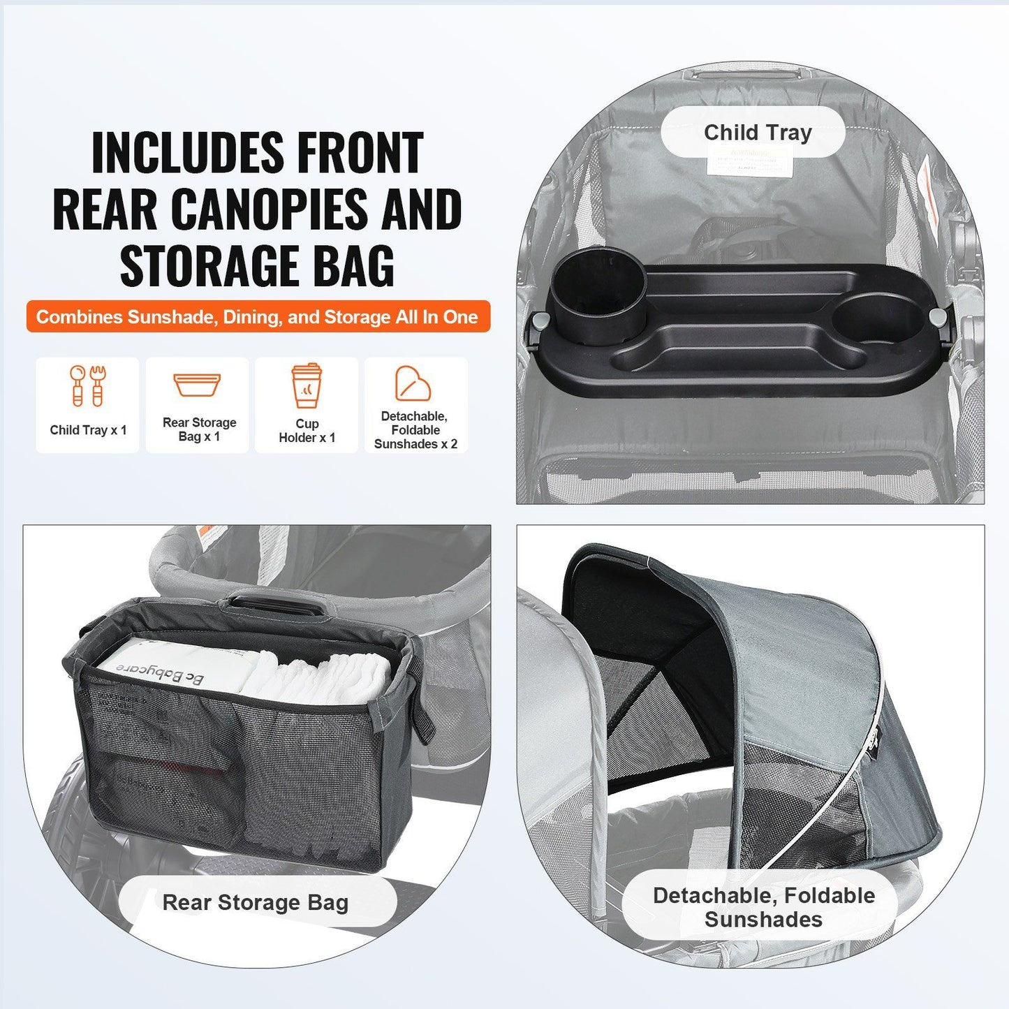 VEVOR All-Terrain Stroller Wagon