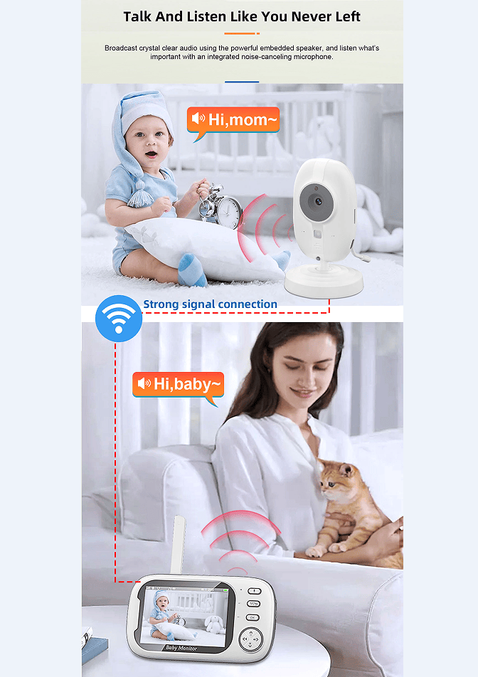 3.5 inch LCD MicroSD Video Baby Monitor