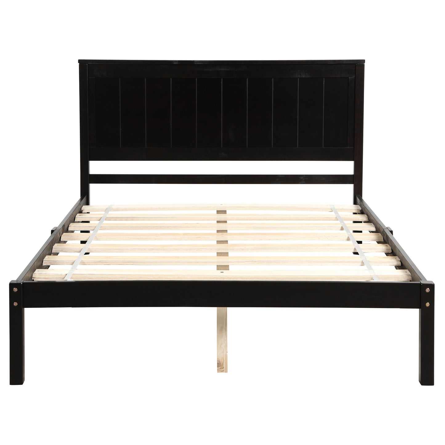 Full Bed Frame w/Headboard (Espresso)---No Box Spring Needed