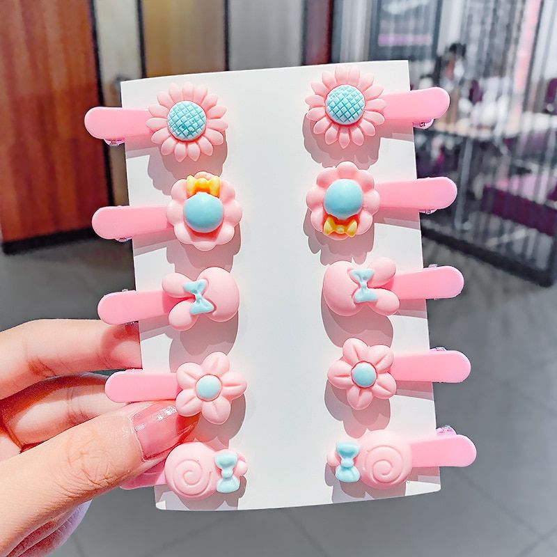 10Pcs Cartoon Hairclips