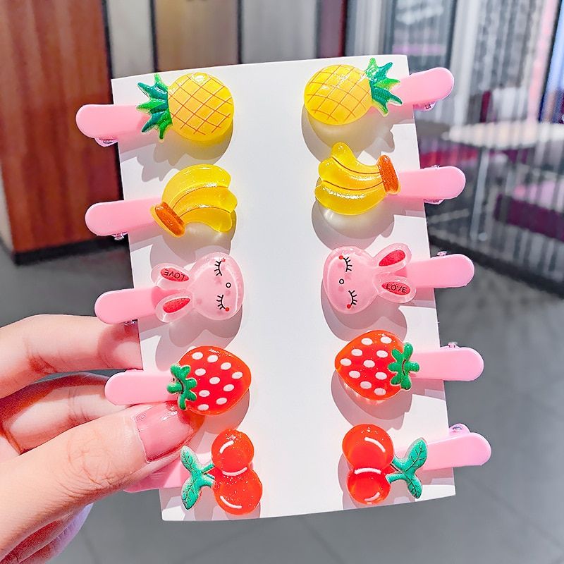 10Pcs Cartoon Hairclips