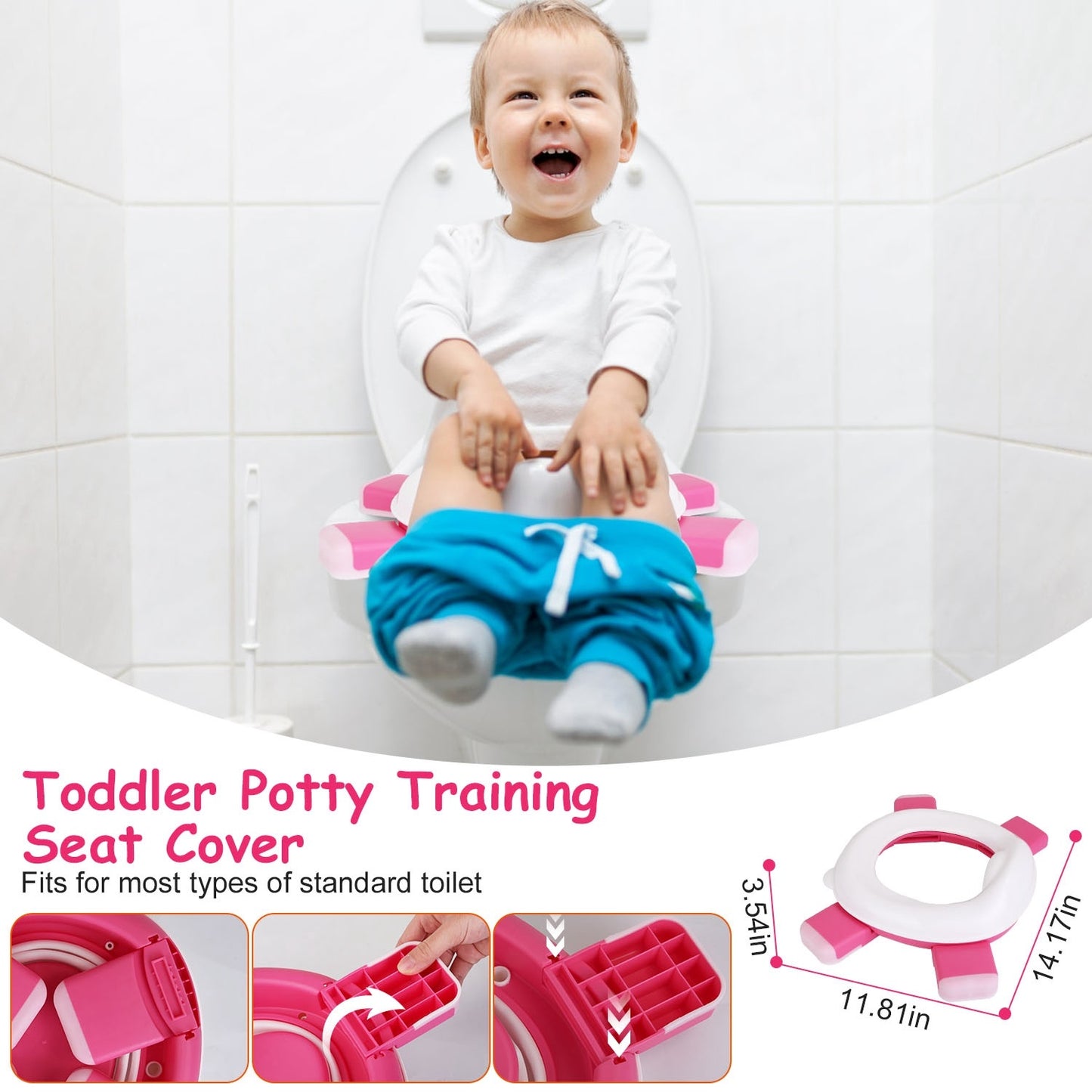 Portable/Foldable Potty w/Training Seat Cover & Splash Guard