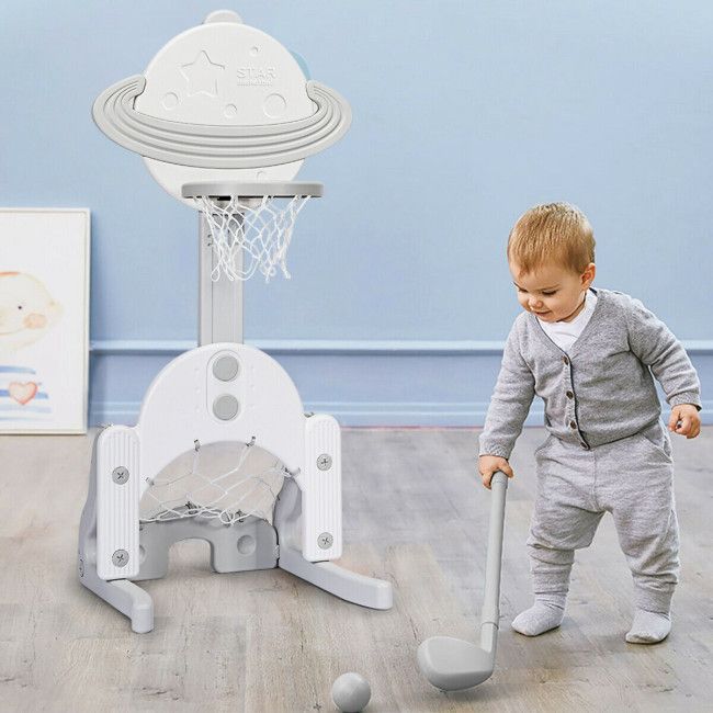 3 in 1 Kids Basketball Hoop Set with Balls