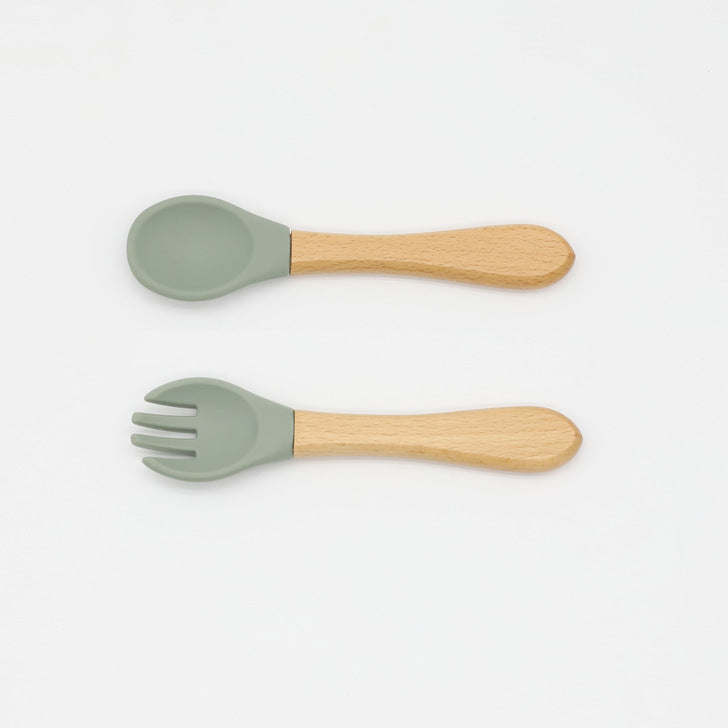 Silicone Wooden Handle Cutlery