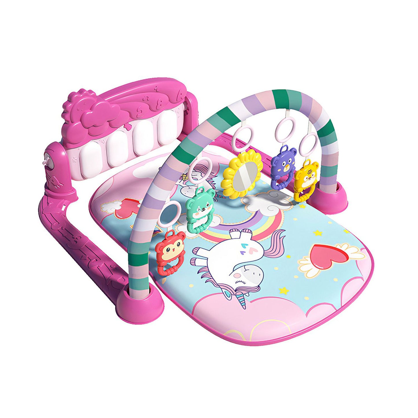 2 In 1 Baby Gym Musical Activity Tummy Time Mat