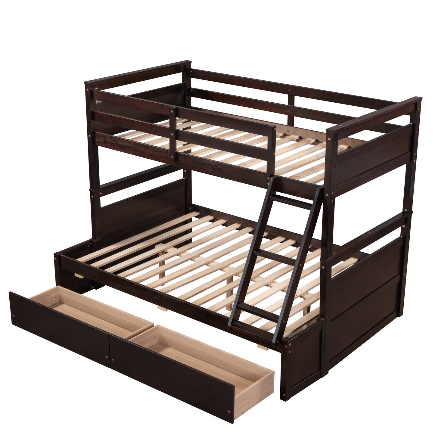 Twin over Full Bunk Bed w/Storage