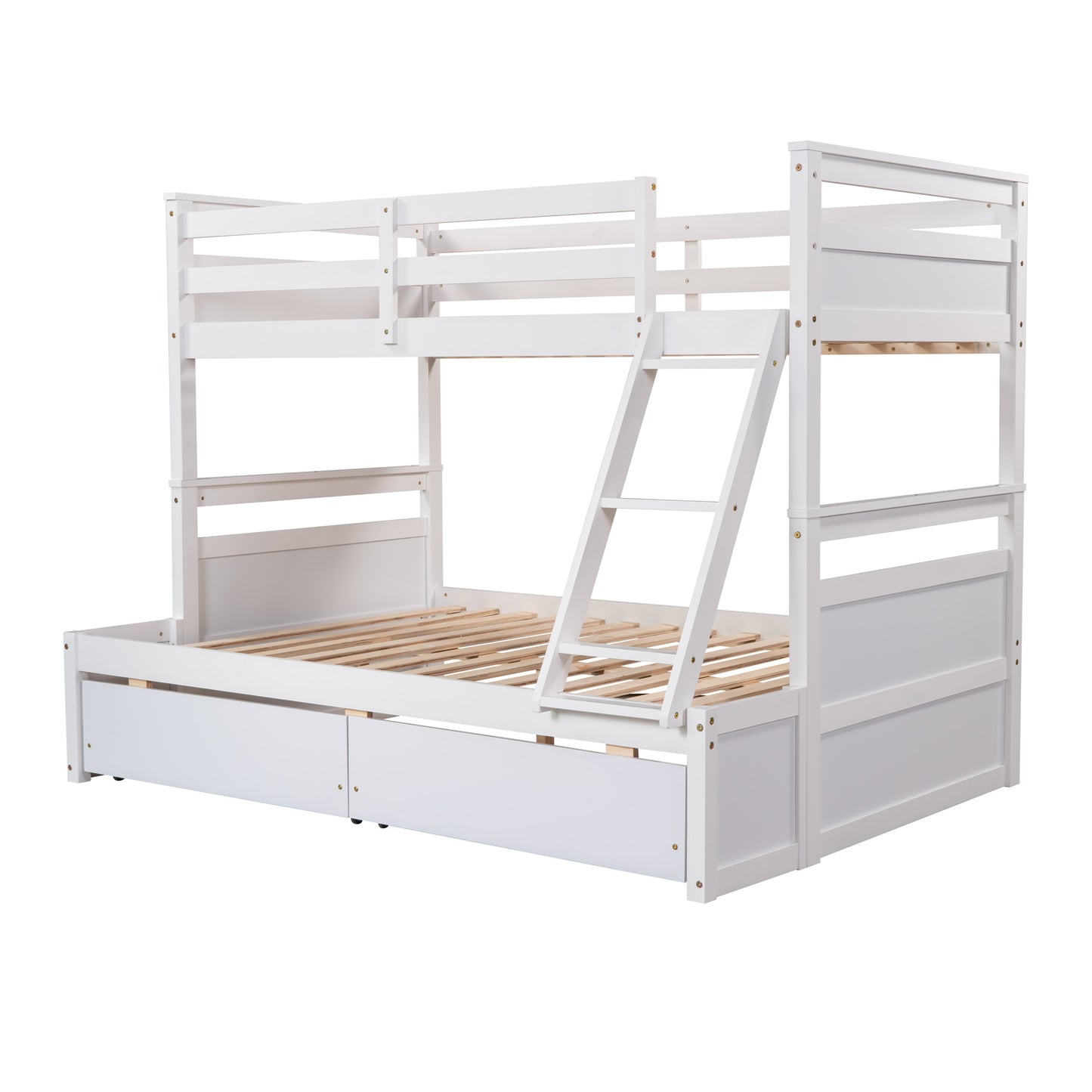 Twin over Full Bunk Bed w/Storage