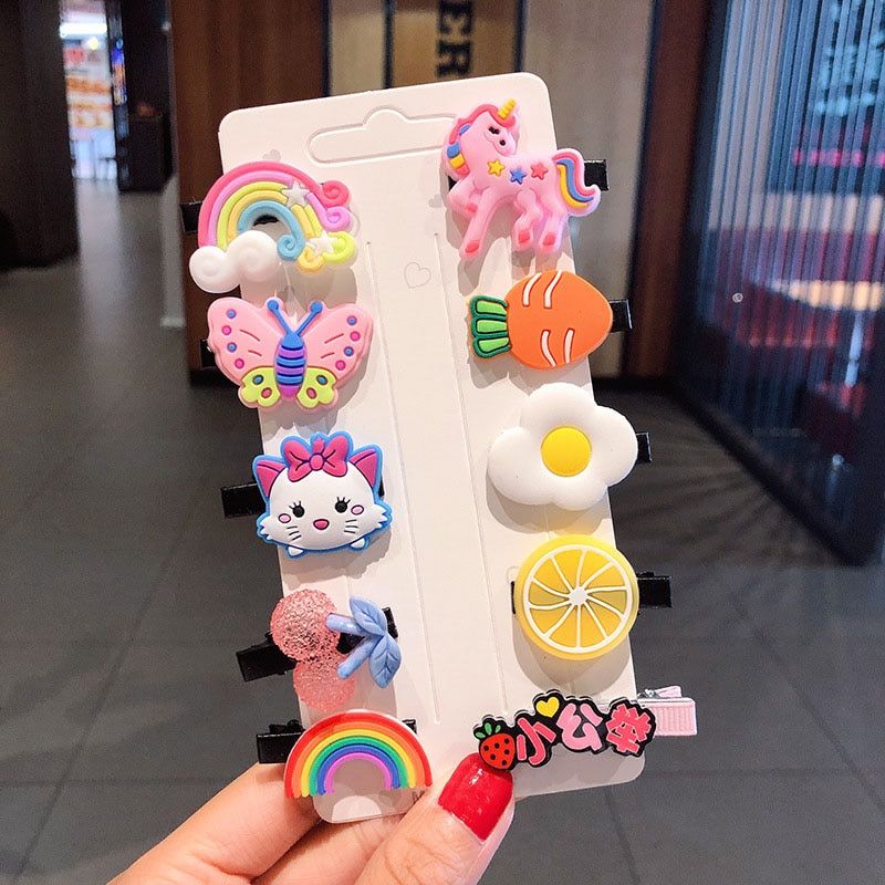 10Pcs Cartoon Hairclips