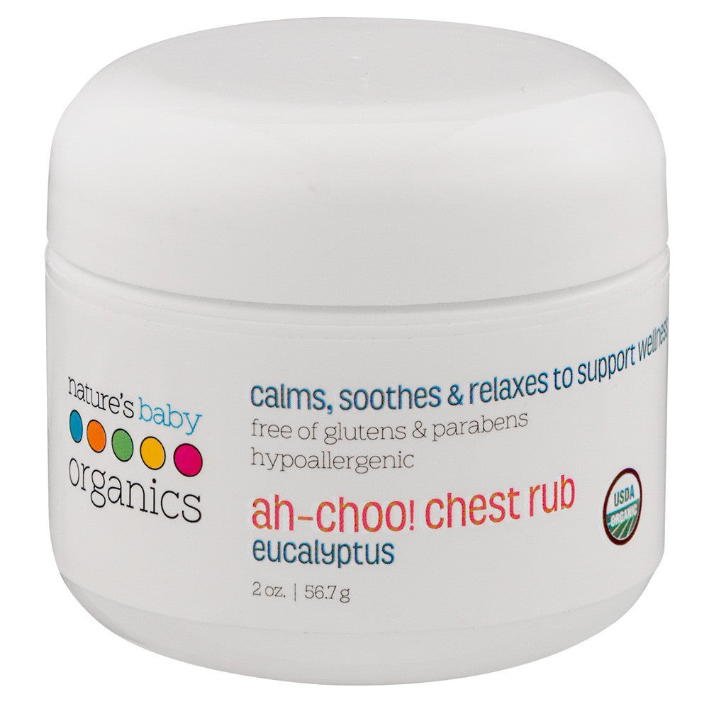 Organic Ah-Choo! Chest Rub Eucalyptus 2 oz. (*Packaging May Vary)