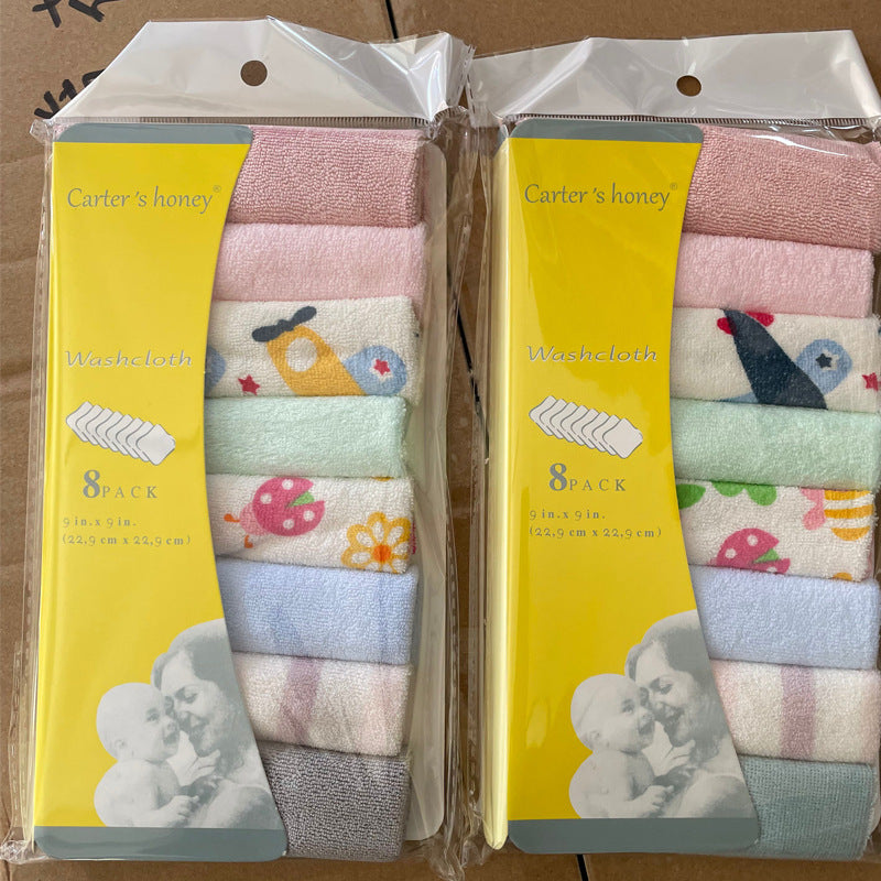 small square towel baby drool towel (8 Pack)