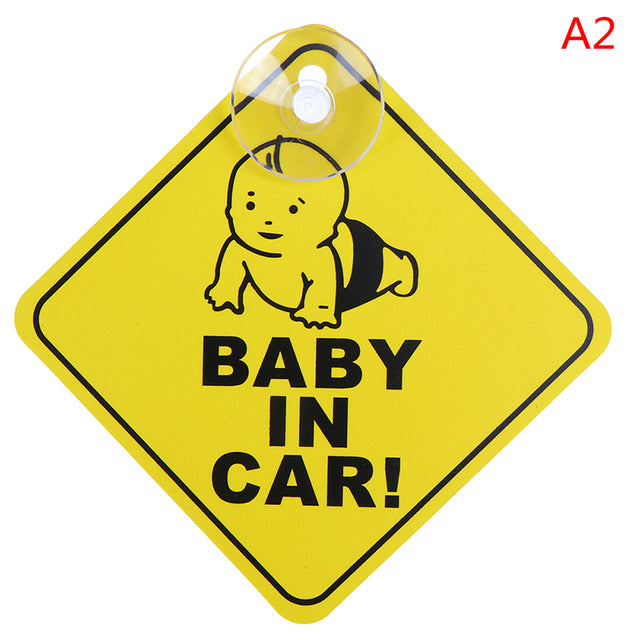 1PC Baby On Board Sign w/ Suction Cup