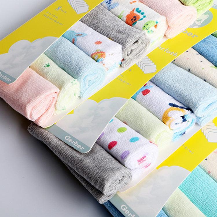 small square towel baby drool towel (8 Pack)