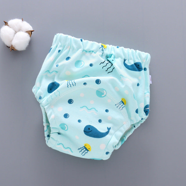 6 Layer Waterproof Reusable Cotton Baby Training Pants