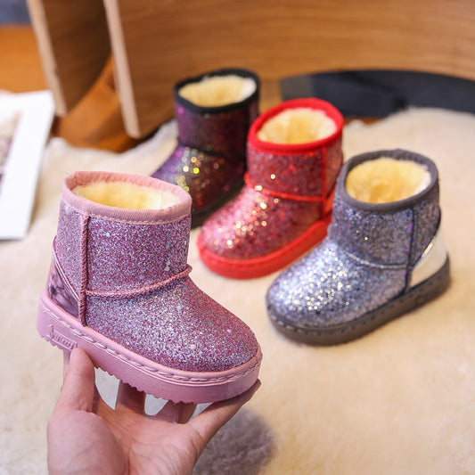 Glitter Plush Winter Boots