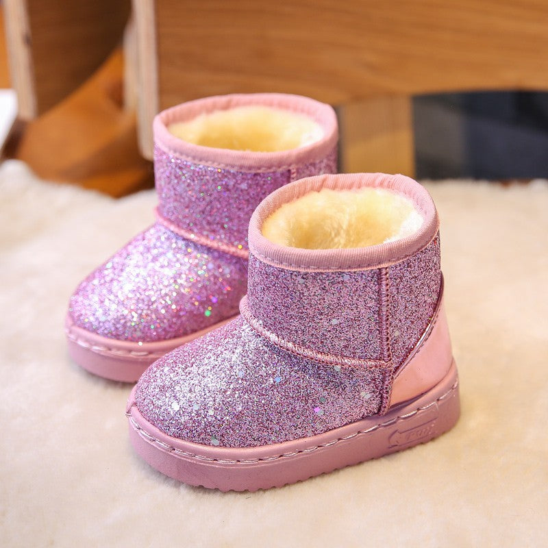 Glitter Plush Winter Boots