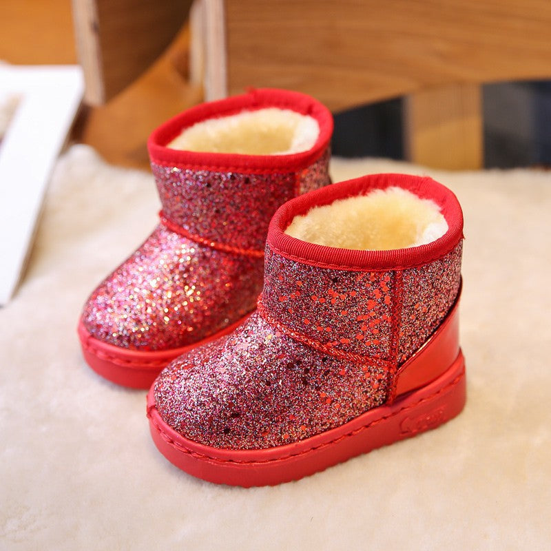 Glitter Plush Winter Boots