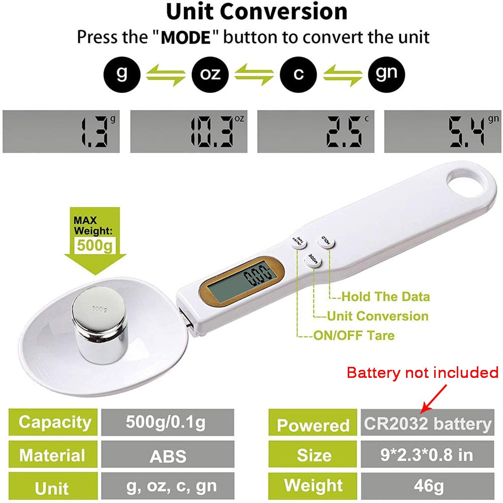 Electronic LCD Digital Kitchen Scale (Spoon)