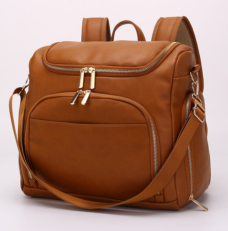 7-in-1 Leather Diaper Bag