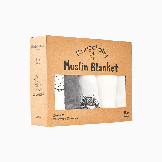 5 Pack Muslin Blanket Set