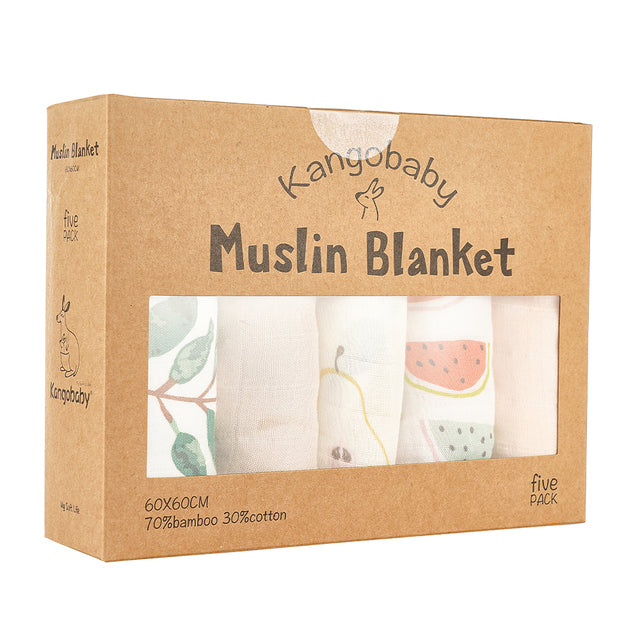 5 Pack Muslin Blanket Set