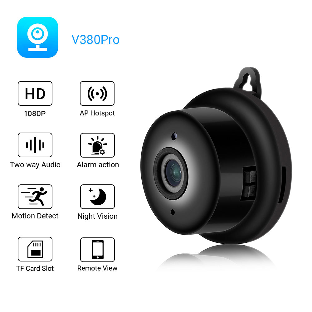 Mini Wifi IP Wireless Indoor Camera HD 1080P With Nightvision & Two Way Audio