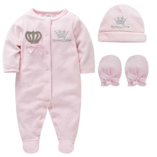 4PC Romper Hat & Mittens